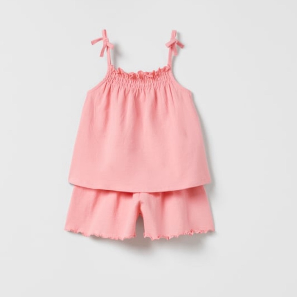 ZARA Girls Two Piece Shorts Set 4-5yr